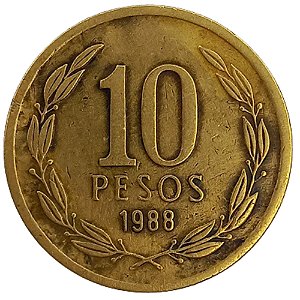 10 Pesos 1988 MBC Chile