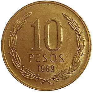 10 Pesos 1989 MBC Chile