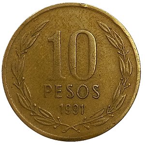 10 Pesos 1991 MBC Chile