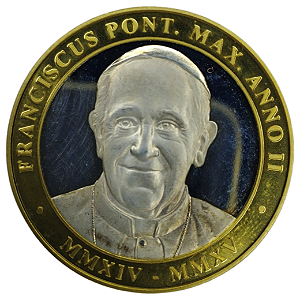 Medalha Comemorativa Anúncio da Canonização do Papa Francisco 30/09/2013