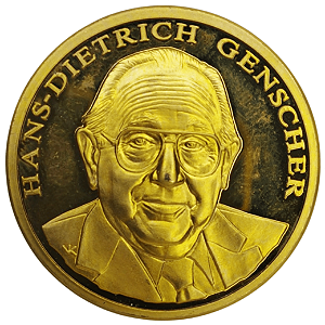 Medalha de Dstadista Alemão Alemanha Hans-Dietrich Genscher