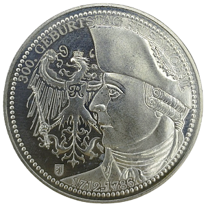 Medalha Alemanha 2012 As Casas da Moeda Alemãs - 300º Aniversário de Frederico II