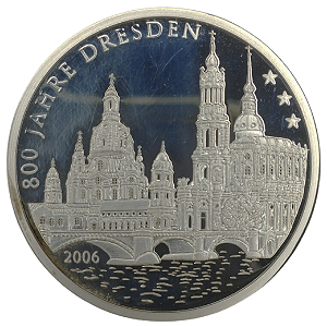 Medalha Comemorativa do 800º Aniversário da Cidade de Dresden 2006 Souvenir