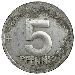 5 Pfenning  1948 BC Alemanha Oriental  Europa