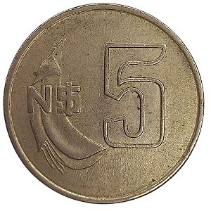 5 Pesos Novos 1980 MBC Uruguai