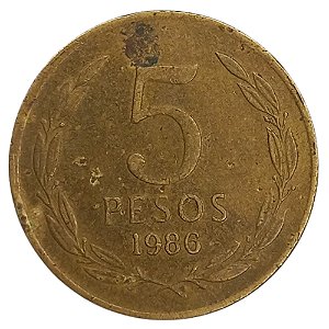 5 Pesos 1986 MBC Chile