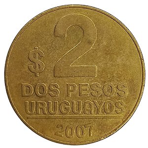 2 Pesos 2007 MBC Uruguai