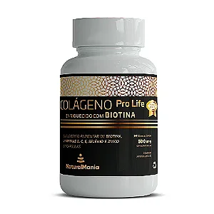 Colágeno com Biotina, Vitaminas A, C, E, Selênio e Zinco em cápsulas
