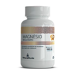 Suplemento alimentar de Magnésio Bisglicinato em cápsulas