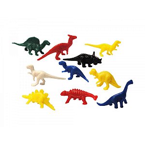 Dinossauro Colorido Plástico Mini Brinquedo Festa - Pct 100 Unds