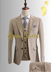 Terno Bege Slim Tropical