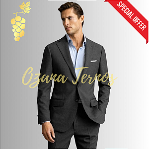 Terno Slim Preto Fosco #Promoção