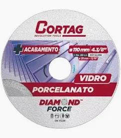 DISCO CORTAG 110mm PORCELANATO / VIDRO 62796 1,0mm