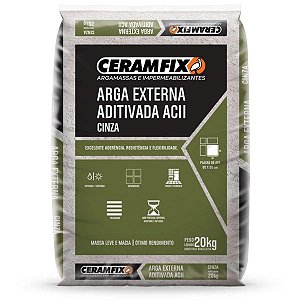 ARGAMASSA CERAMFIX EXTERNA CINZA AC- II 20kg