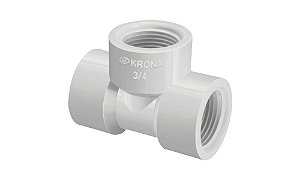 TEE ÁGUA ROSCA BRANCO 1/2" KRONA