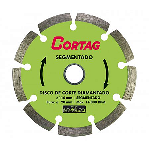 DISCO CORTAG 110mm SEGMENTADO VERDE 60973