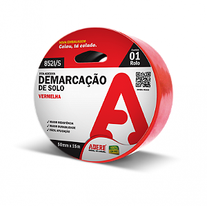 FITA DEMARCAÇÃO PARA PISO VERMELHA 100mm 30MT ADERE