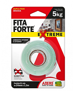 FITA DUPLA FACE ESPUMA EXTREME 24mm C/ 1,5m ADERE