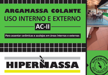 ARGAMASSA AC2 EXTERNA 20kg HIPERMASSA