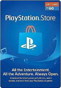 Cartão Virtual PlayStation Store - R$60