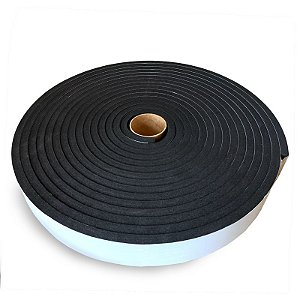 Fita de Vedação em Espuma de EPDM Preto - 10mm x 50mm x 10m