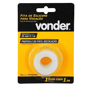 Fita adesiva de silicone para vedação de portas e janelas, 35 mm x 1 m, VONDER