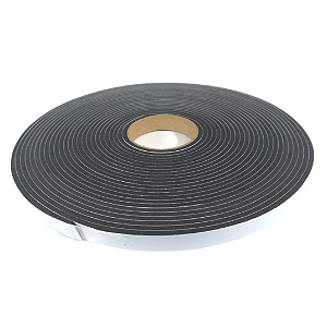 Fita de Vedação em Espuma de EPDM Preto Adesivado 1 face - 8mm x 15mm x 10metros