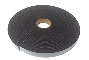 Fita de Vedação em PVC Preto Adesivado 1 face - 05mm x 12mm x 10m