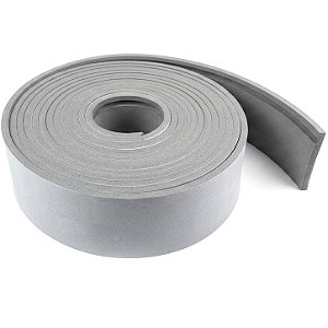 Rodapé de EVA Cinza Frisado Autocolante 10mm x 100mm x 10 metros