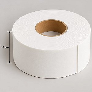 Fita de Vedação em EVA Branco - 3 mm x 120 mm x 10 metros