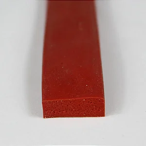 Perfil de Silicone 75 Shore A 12x30mm na cor Verm. Óxido 300 ºC - M