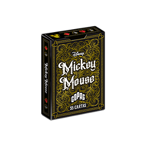 BARALHO MICKEY PRETO E DOURADO