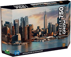 Quebra-cabeca 750 pecas Panorama Entardecer em Nova York