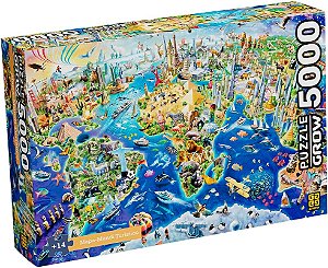 Puzzle 5000 peças Mapa-Múndi Turístico