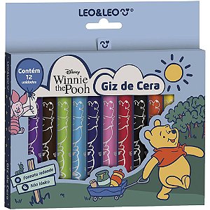 GIZ DE CERA URSINHO POOH CAIXA C/ 12 CORES LEO&amp;LEO
