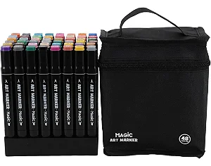 MARCADOR ARTISTICO ART MARKER 48 CORES C/BOLSA