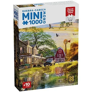 Mini Quebra-cabeca 1000 pecas Vida na Fazenda