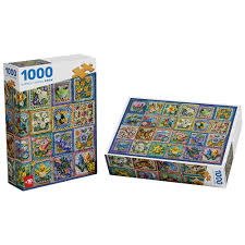 Quebra-cabeca 1000 pecas Flores de Croche