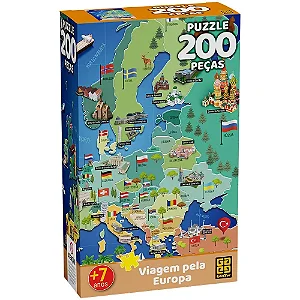 Quebra-cabeca 200 pecas Viagem pela Europa