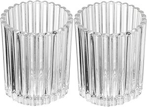CONJUNTO 2 PORTA VELAS LINES VIDRO