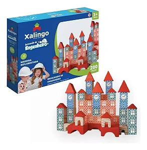 BRINQUEDO PARA MONTAR BRINCANDO DE ENGENHEIRO 200PC. UNIDADE 5306-5 - XALINGO