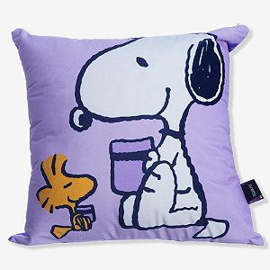 ALMOFADA FIBRA VELUDO 40X40CM SNOOPY MUG  Ean :7908623023570