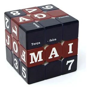 CUBO MÁGICO VINCI CALENDARIO 3X3X3 COR:AZUL