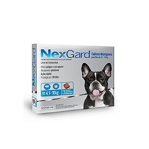 Nexgard 3 Tabletes Caes 04,1 A 10 kg 1,25 G