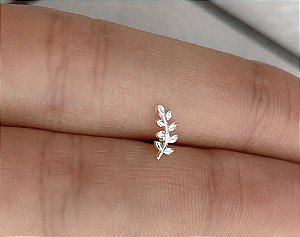 Piercing de Prata Ramo de Folhas