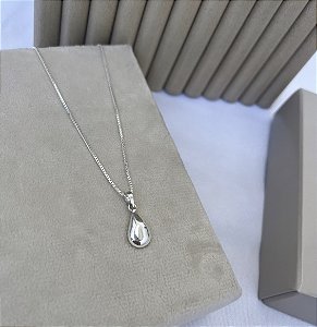 Colar de Prata Gota Lisa Polida
