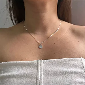 Colar de Prata Medalha São Bento Prata 925