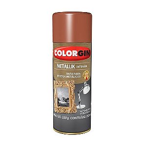 Tinta Spray ColorGin Metallik Cobre Interior 350ml