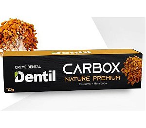 Creme Dental Carbox Xilitol Nature Premium Com Cúrcuma Vegano Sem Flúor Sem Parabenos 70g