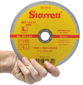 12x Disco De Corte 7 x 1/16 x 7/8 Aço Inox Starrett